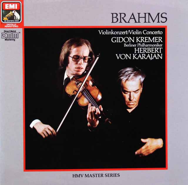 クレーメル、カラヤンのブラームス/ヴァイオリン協奏曲　独EMI　3897　LP レコード