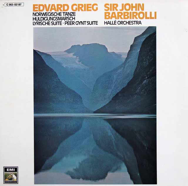 バルビローリのグリーグ/4つのノルウェー舞曲ほか　独EMI　3896　LP レコード