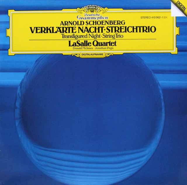ラサール四重奏団のシェーンベルク/浄められた夜　独DGG　3417　LP レコード
