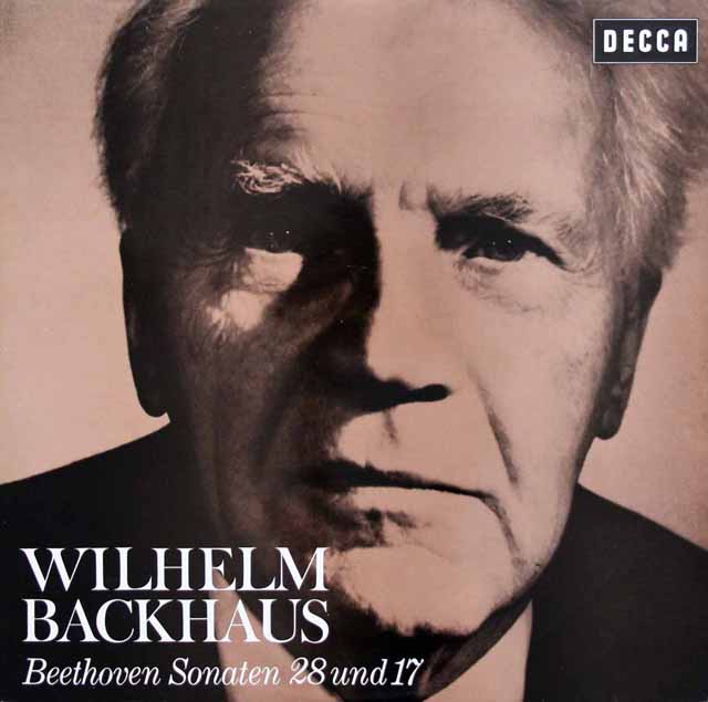 バックハウスのベートーヴェン/ピアノソナタ第28、17番「テンペスト」　独DECCA　3417　LP レコード