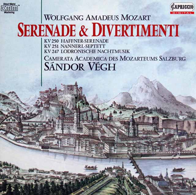 ヴェーグのモーツァルト/セレナード、ディヴェルティメント集　独CAPRICCIO　3417　LP レコード