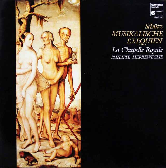 ヘレヴェッヘのシュッツ/ムジカーリッシェ・エクセークヴィエン（音楽による葬儀）　仏HM　3417　LP レコード