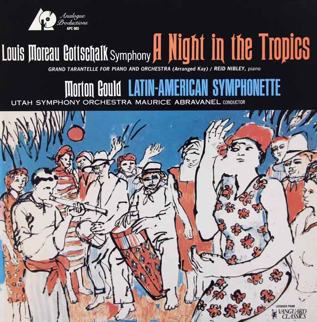 アブラヴァネルのゴットシャルク/交響曲「熱帯の一夜」ほか　米Vanguard Classics　3418　LP レコード