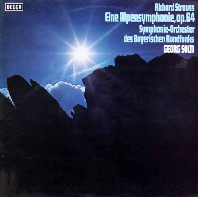 ショルティのR.シュトラウス/アルプス交響曲　独DECCA　3896　LP レコード