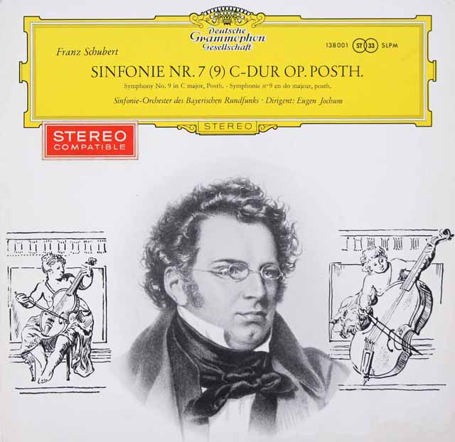 【細字ステレオ/独最初期盤】　ヨッフムのシューベルト/交響曲第9番「ザ・グレイト」　独DGG　3418