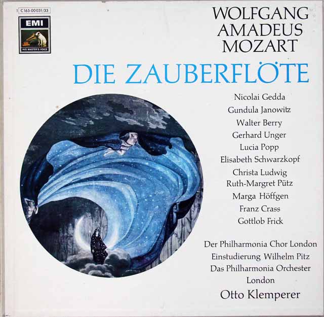 クレンペラーのモーツァルト/「魔笛」全曲　独EMI　3418　LP レコード