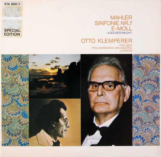 クレンペラーのマーラー/交響曲第7番「夜の歌」　独EMI　3419　LP レコード