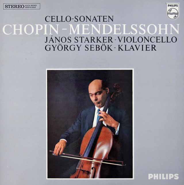 シュタルケル、シェベークのショパン、メンデルスゾーン/チェロソナタ集　蘭PHILIPS　3420　LP レコード