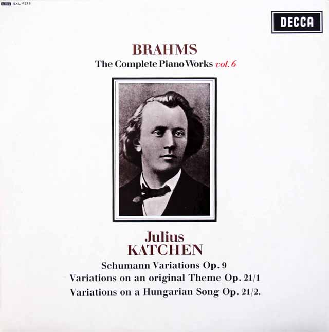 カッチェンのブラームス/シューマンの主題による変奏曲　ほか　英DECCA　3420　LP レコード