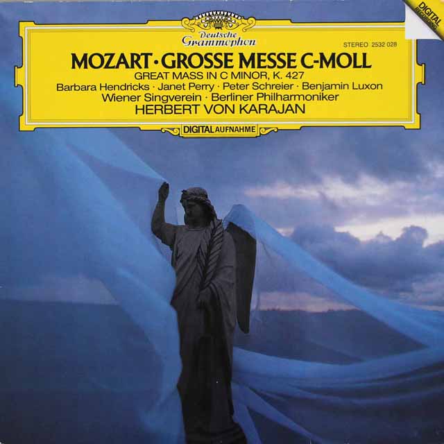 カラヤンのモーツァルト/ミサ曲ハ短調（大ミサ）　独DGG　3420　LP レコード