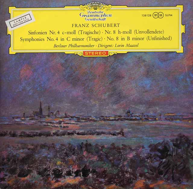 【赤ステレオ】　マゼールのシューベルト/交響曲第8番「未完成」ほか　独DGG　3420　LP レコード
