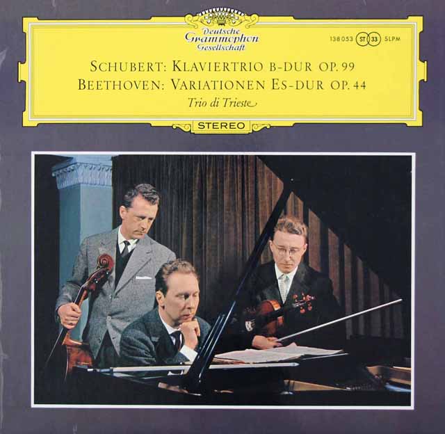トリエステ・トリオのシューベルト/ピアノ三重奏曲第1番ほか　独DGG　3420　LP レコード