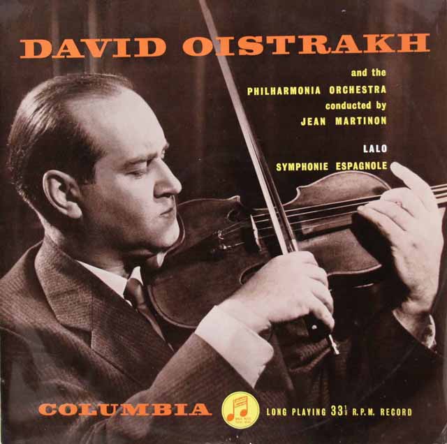 【オリジナル盤】オイストラフ、マルティノンのラロ/スペイン交響曲　英Columbia　3420　LP レコード