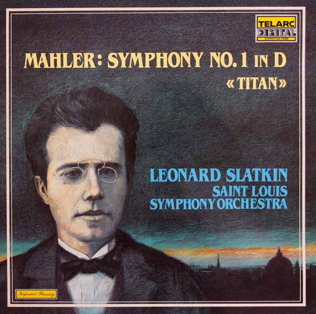 スラットキンのマーラー/交響曲第1番「巨人」　独TELARC　3421　LP レコード