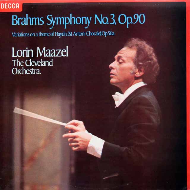 【オリジナル盤】　マゼールのブラームス/交響曲第3番ほか　英DECCA　3421　LP レコード