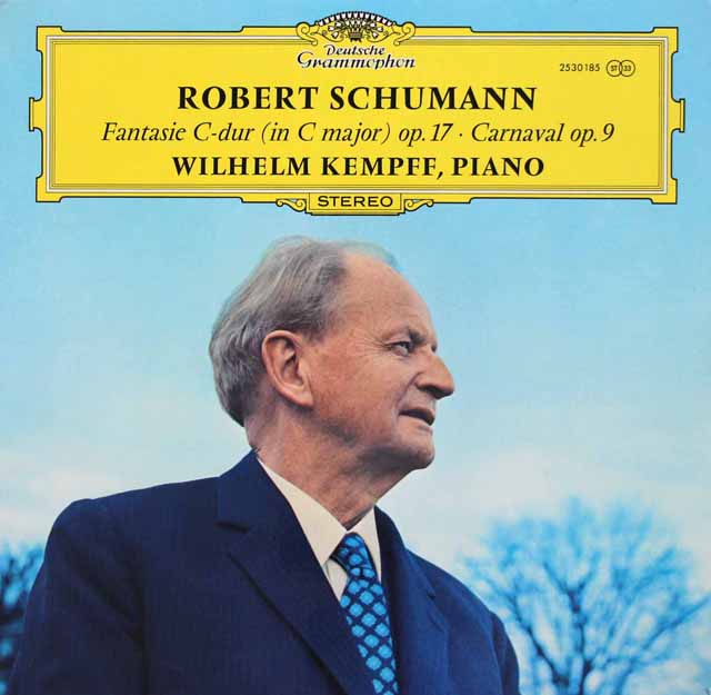 ケンプのシューマン/「幻想曲」、「謝肉祭」　独DGG　3421　LP レコード