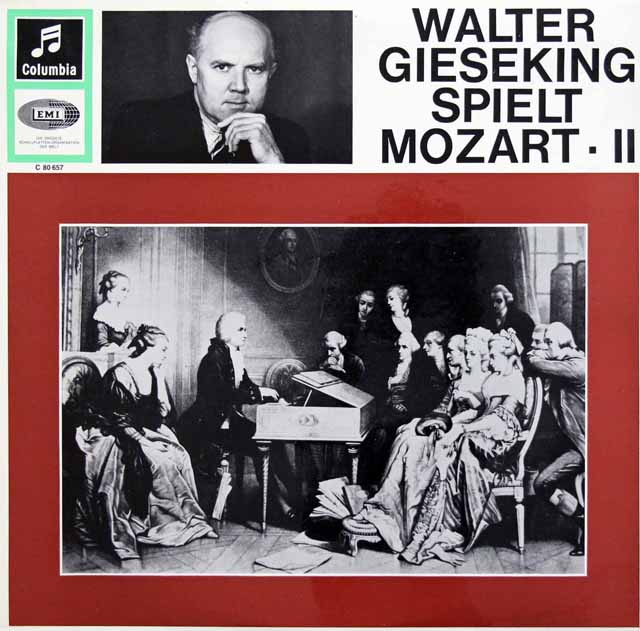 ギーゼキングのモーツァルト/ピアノソナタ第12、13、9番　独Columbia　3421　LP レコード