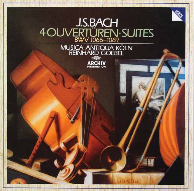 ゲーベル、ムジカ・アンティクヮ・ケルンのバッハ/管弦楽組曲集（第1～4番全曲）　独ARCHIV　3421　LP レコード