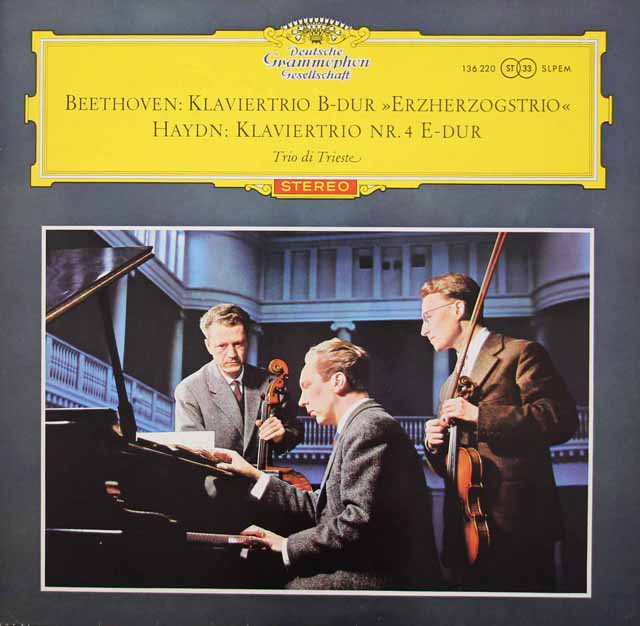 【赤ステレオ】　トリエステ・トリオのベートーヴェン/ピアノ三重奏曲「大公」ほか　独DGG　3422　LP レコード