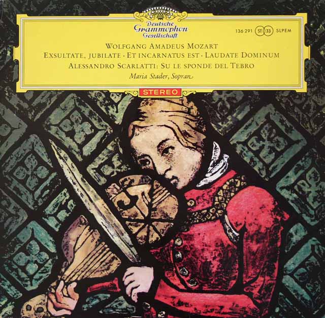 【赤ステレオ/独最初期盤】　シュターダーのモーツァルト/「イクスルターテ・イウビラーテ」ほか 　独DGG　3422　LP レコード