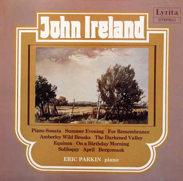 パーキンのアイアランド/ピアノ・ソナタほかピアノ作品集　英Lyrita　3422　LP レコード