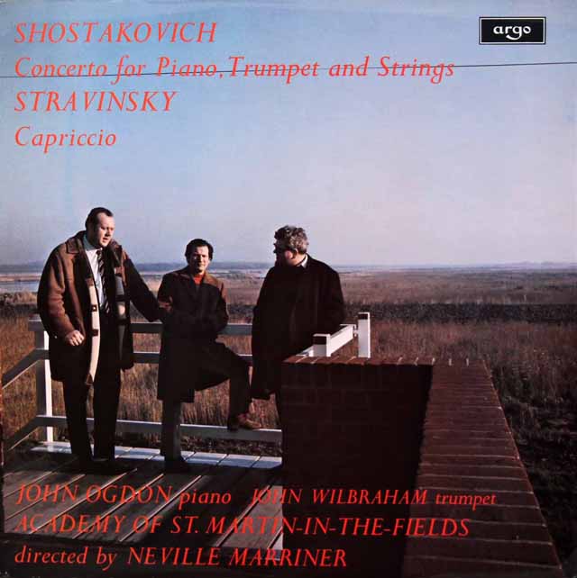 オグドン、マリナーのショスタコーヴィチ/ピアノ協奏曲 第1番ほか　英argo　3422　LP レコード