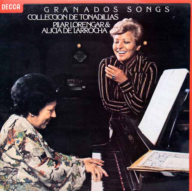 【オリジナル盤】　ローレンガー&ラローチャのグラナドス歌曲集　英DECCA　3422　LP レコード