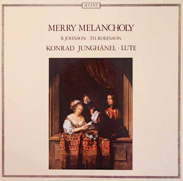 ユングヘーネルの「メリー・メランコリー/ルネッサンスリュート曲集」　ベルギーACCENT　3422　LP レコード