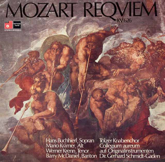 シュミット＝ガーデン&テルツ少年合唱団らのモーツァルト/レクイエム　独HM　3422　LP　レコード
