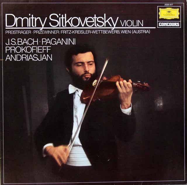 シトコヴェツキーのバッハ/無伴奏ヴァイオリンのためのソナタ第2番ほか　独DGG　3423　LP レコード