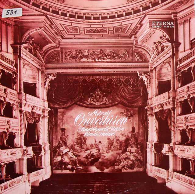 スウィトナーのモーツァルト/序曲集　独ETERNA　3423　LP レコード