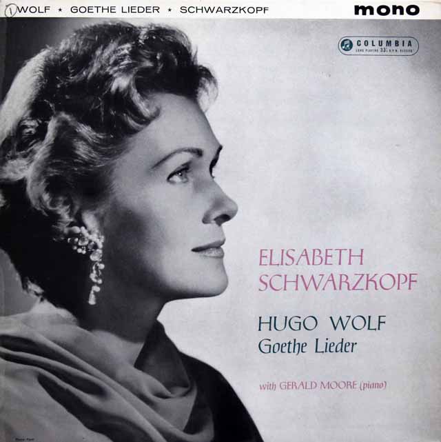 シュヴァルツコップ、ムーアのヴォルフ/「ゲーテ詩集」より　蘭Columbia　3423　LP レコード