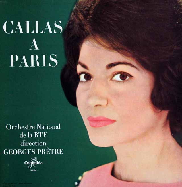 【モノラル】　「パリのカラス」　フランスオペラのアリア集　仏Columbia　3423　LP レコード