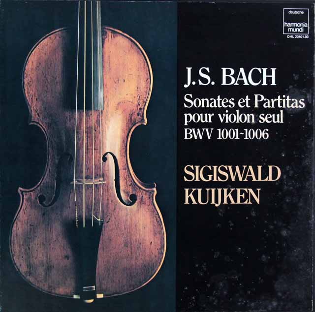クイケンのバッハ/無伴奏ヴァイオリンのためのソナタとパルティータ全曲　仏HM　3423　LP レコード
