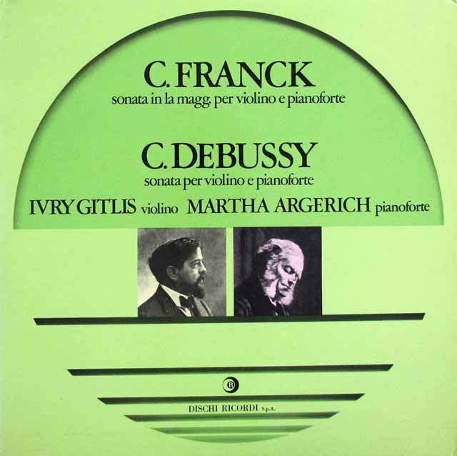 アルゲリッチ、ギトリスのフランク、ドビュッシー/ヴァイオリン・ソナタ集　伊DISCHI RICORDI　3423　LP レコード