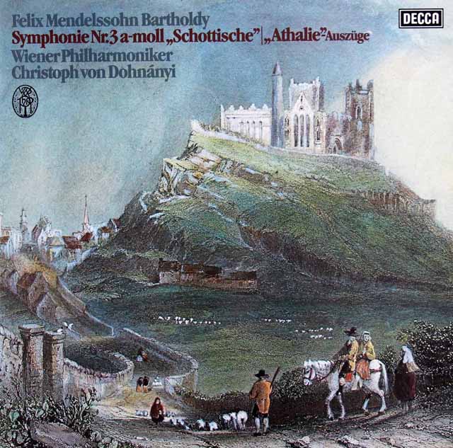 ドホナーニのメンデルスゾーン/交響曲第3番「スコットランド」ほか　独DECCA　3424　LP レコード