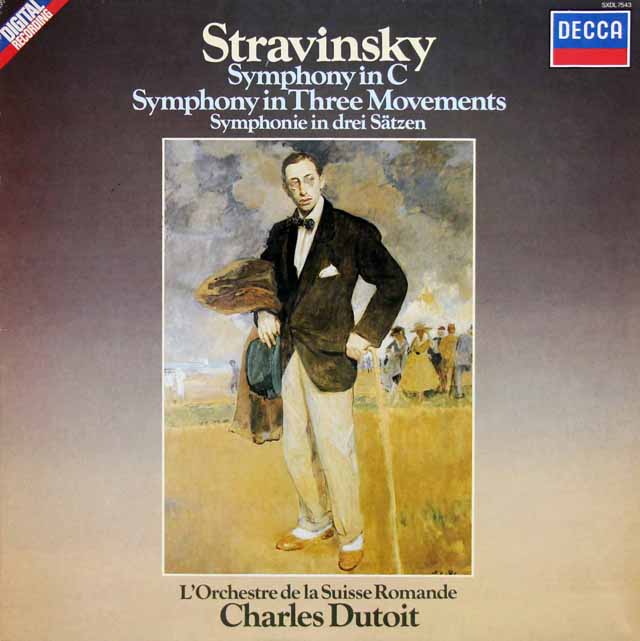 デュトワのストラヴィンスキー/交響曲ハ長調ほか　蘭DECCA　3424　LP レコード