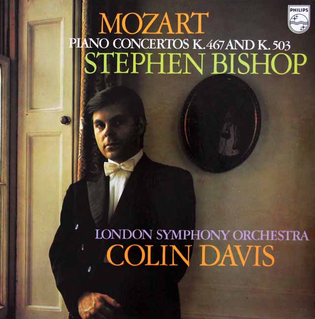 ビショップ、デイヴィスのモーツァルト/ピアノ協奏曲第21、25番　蘭PHILIPS　3424　LP レコード