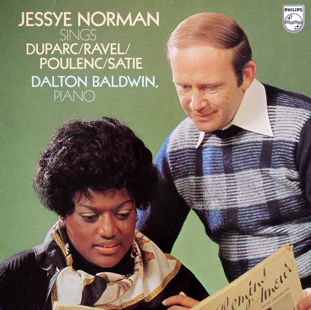 ノーマンのフランス歌曲集（デュパルク、ラヴェル、プーランク、サティ）　蘭PHILIPS　3424　LP レコード