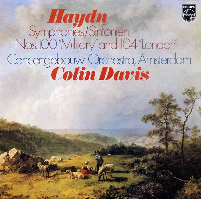 デイヴィスのハイドン/交響曲第100番「軍隊」、104番「ロンドン」　蘭PHILIPS　3424　LP レコード