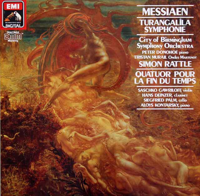ラトルのメシアン/「トゥーランガリラ交響曲」ほか　独EMI　3424　LP レコード