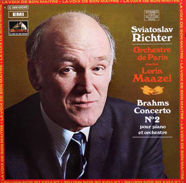 リヒテル＆マゼールのブラームス/ピアノ協奏曲第2番　仏EMI（VSM）　3424　LP レコード