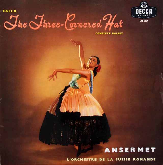 【モノラル】　アンセルメのファリャ/「三角帽子」　英DECCA　3424　LP レコード