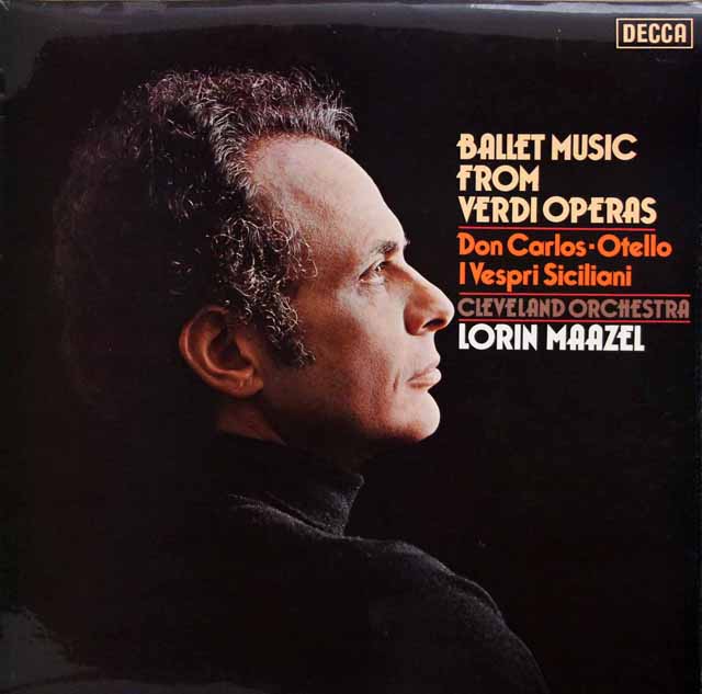 【オリジナル盤】　マゼールのヴェルディ/オペラのバレエ音楽集　英DECCA　3425　LP レコード