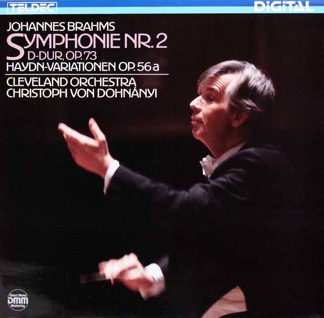 ドホナーニのブラームス/交響曲第2番ほか　独TELDEC　3425　LP レコード