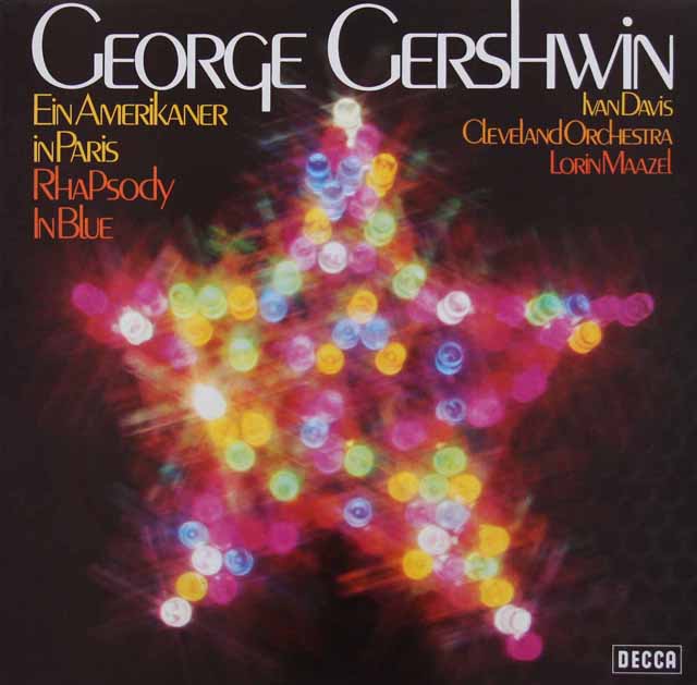 マゼール、I.デイヴィスのガーシュウィン/ラプソディ・イン・ブルーほか　独DECCA　3425　LP レコード