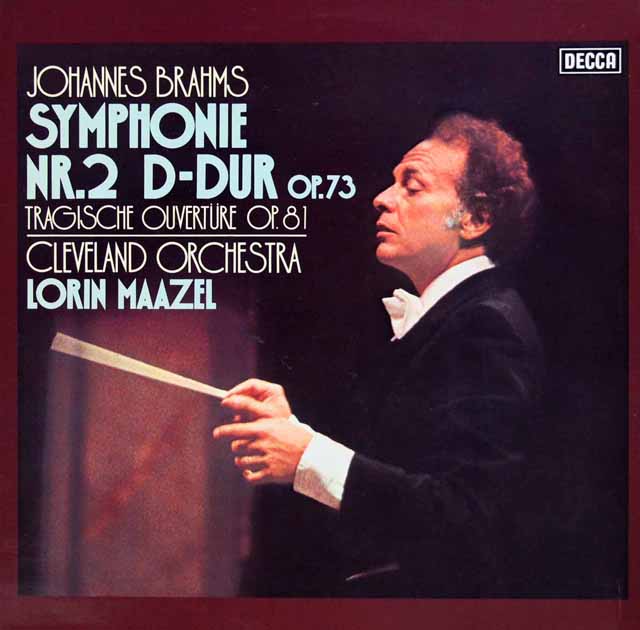 マゼールのブラームス/交響曲第2番ほか　独DECCA　3425　LP レコード