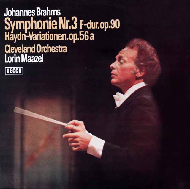マゼールのブラームス/交響曲第3番ほか　独DECCA　3425　LP レコード
