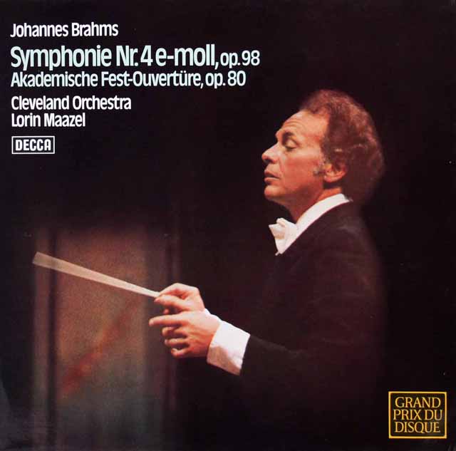 マゼールのブラームス/交響曲第4番ほか　独DECCA　3425　LP レコード
