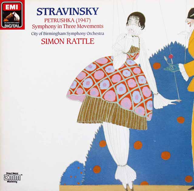 ラトルのストラヴィンスキー/ペトルーシュカ、3楽章の交響曲　独EMI　3425　LP レコード